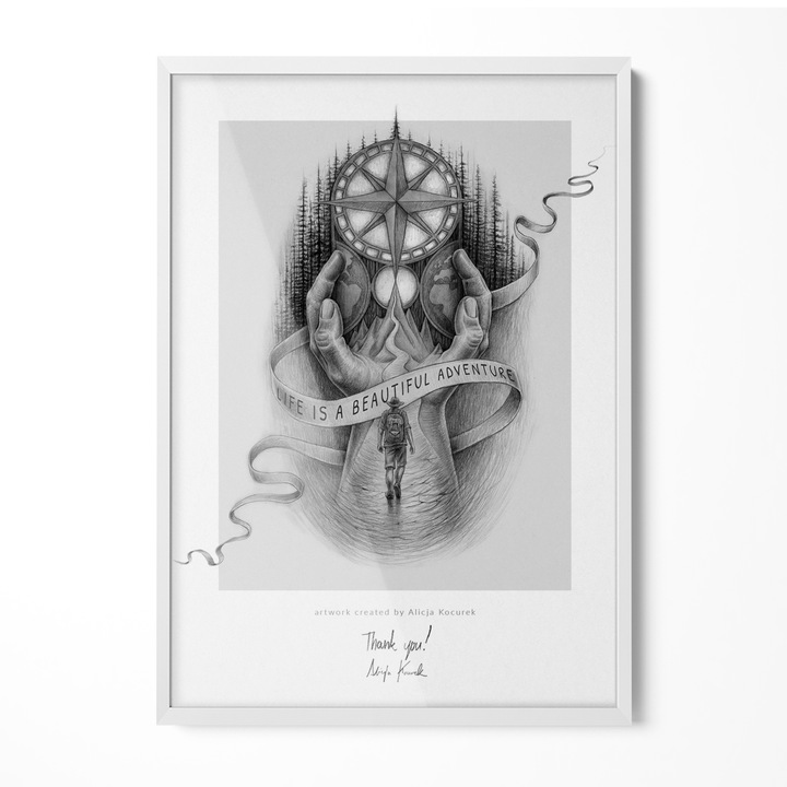 Képkeret, Wallfluent, Fehér, 70x100 cm, 010770790060100281328