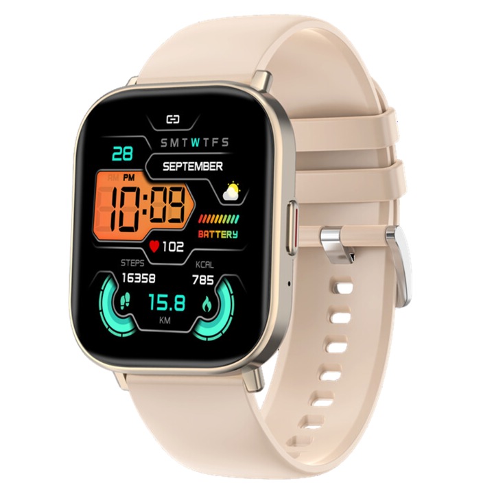 Ceas Smartwatch COOSTAR, CR061, Apeluri Bluetooth, Monitorizare ritm cardiac, SpO2, Tensiune arteriala, Monitorizare somn, Notificari, Moduri sport, Rezistenta la apa IP67/IP68