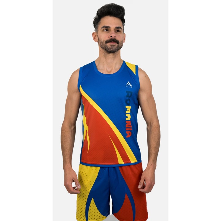 Maiou alergare Fitskin Romania, Multicolor M