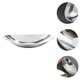 Bol de amestec din otel inoxidabil, design ingot, 28.60x16.00x5.50cm, pentru salate si fructe, set de boluri