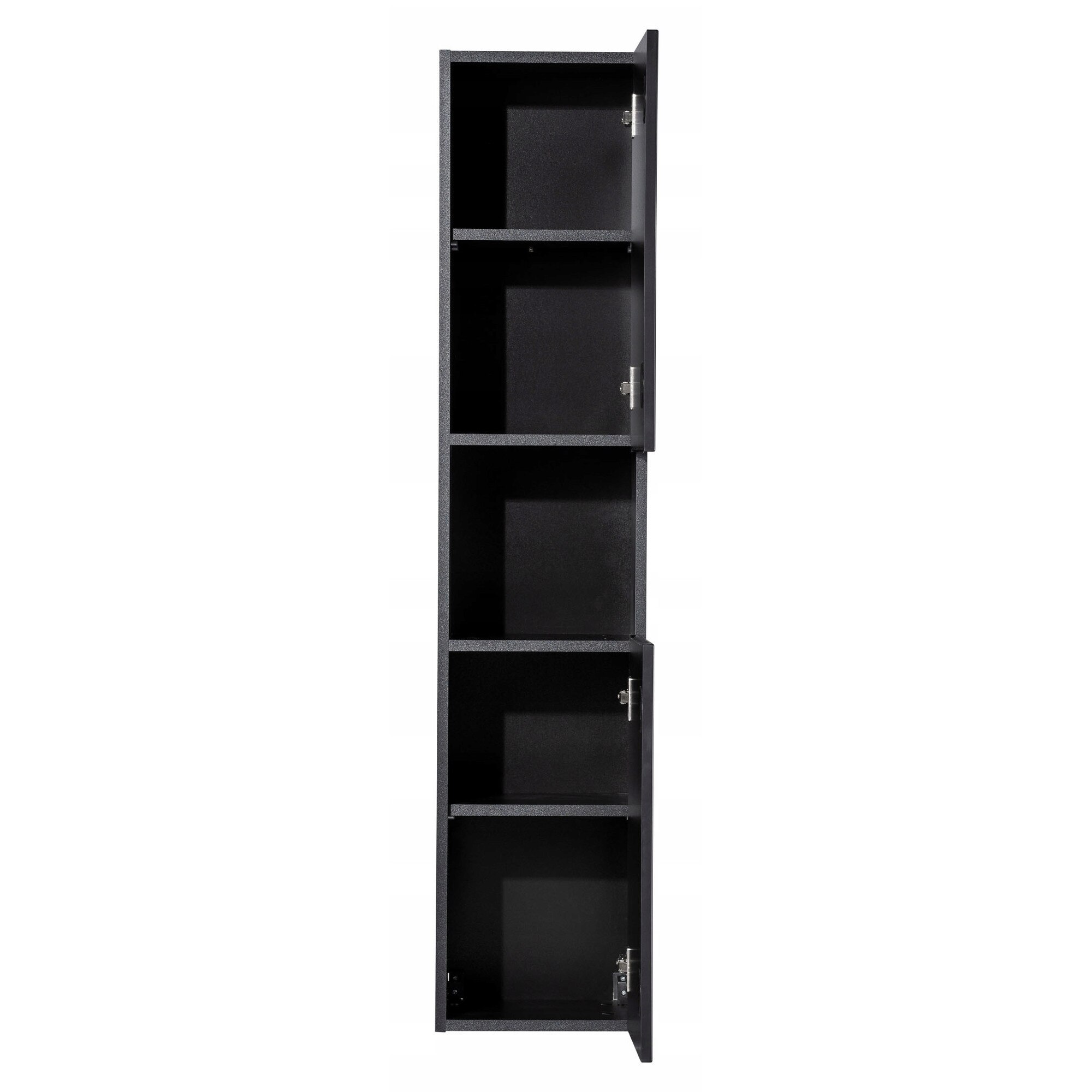 Coloana de baie NOVA, negru, riflaj, 140 cm, Furnidea - eMAG.ro