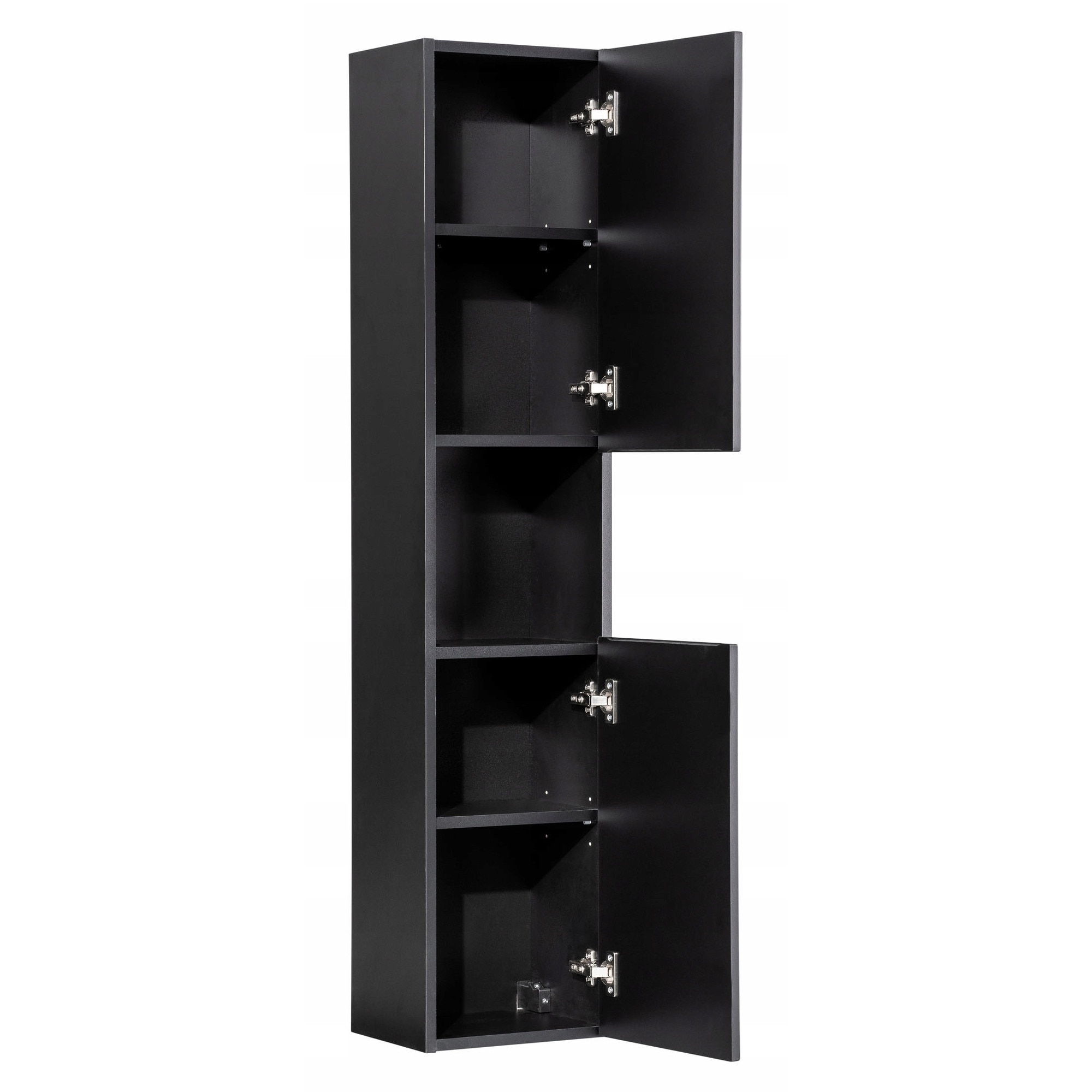 Coloana de baie NOVA, negru, riflaj, 140 cm, Furnidea - eMAG.ro