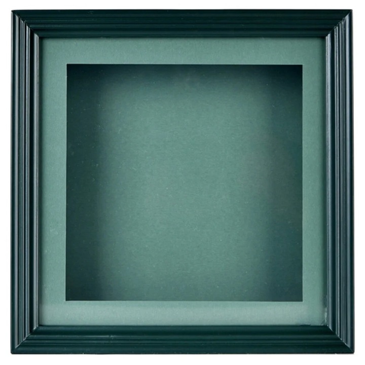 Rama foto decorativa din PVC, verde inchis, 26x26x7cm