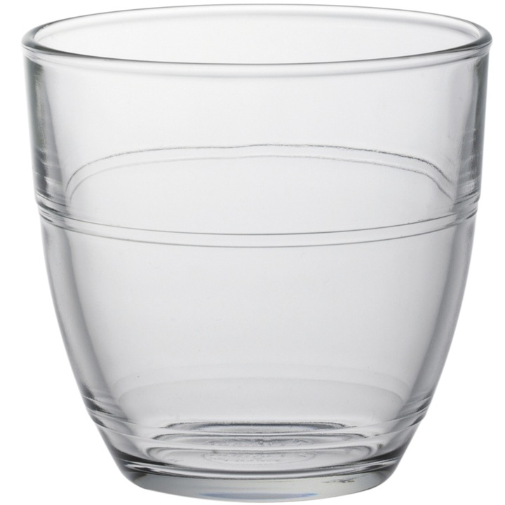 Чаши Duralex GIGOGNE, комплект 6 броя, 220 мл, закалено стъкло, устойчиви на термични шокове, 77x80 мм
