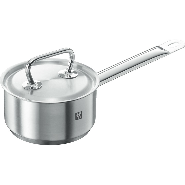 Oala din inox TWIN Classic, 14cm, 1l, cu masura integrata, pentru plite inductie