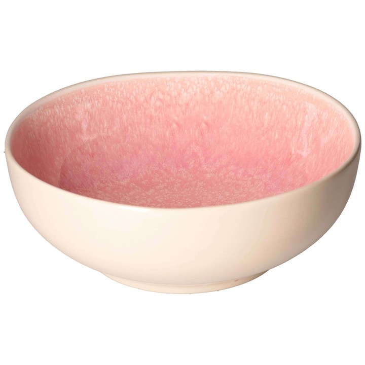 Concerto FUSE ROSA salátás tál, 26 cm, rózsaszín, bézs széllel