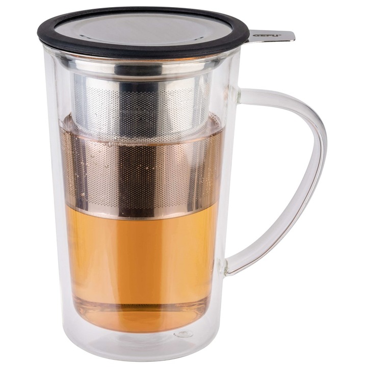 Ceainic cu infuzor, 235 ml, sticla borosilicata, 9x9x14.5cm