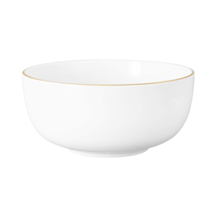 Bol Liberty, 15 cm, fehér arany csíkkal, tálkészlet