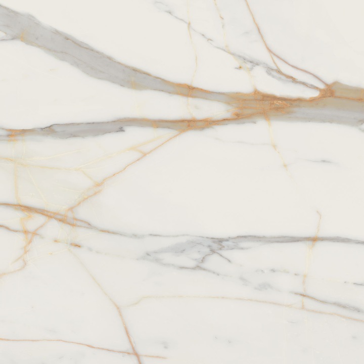 Autocolant/tapet imitatie autoadeziv MeryStyle, 60x60 cm - 12 buc/pachet - model marmura maro-gri pe fundal alb