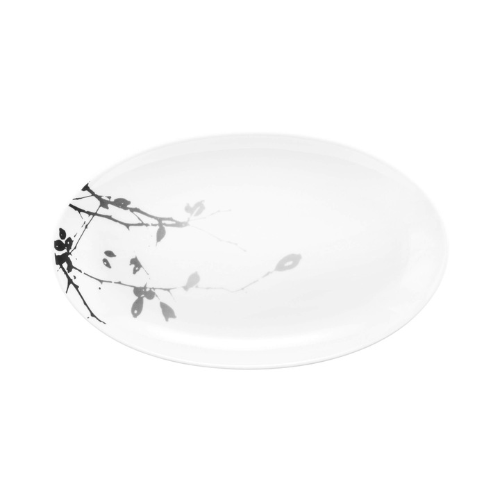 Tava servire ovala, 24x14.5cm, portelan