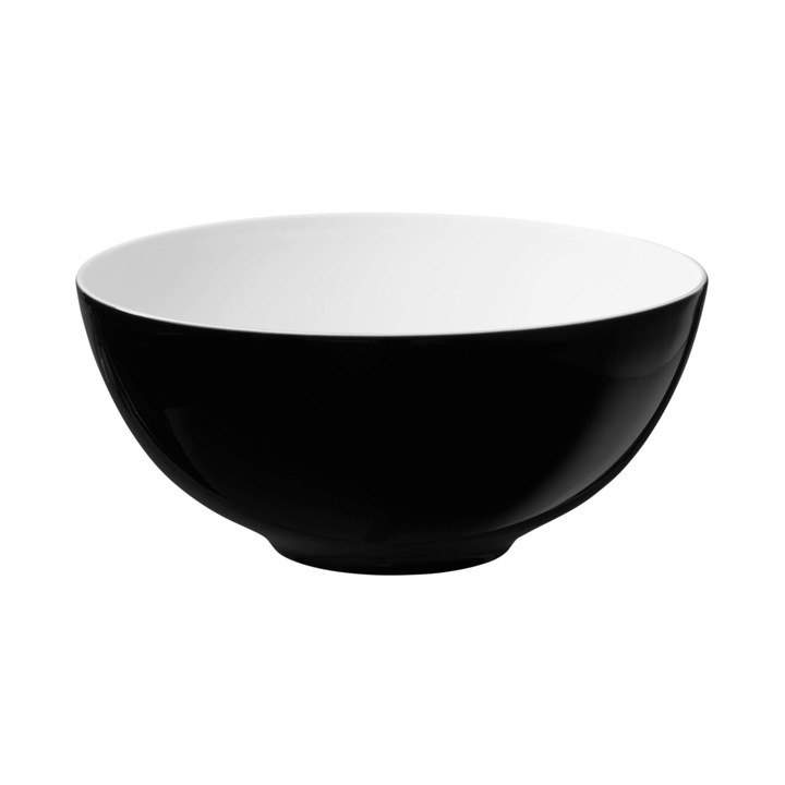 Bol LIFE, 21 cm, fekete, porcelán, szett