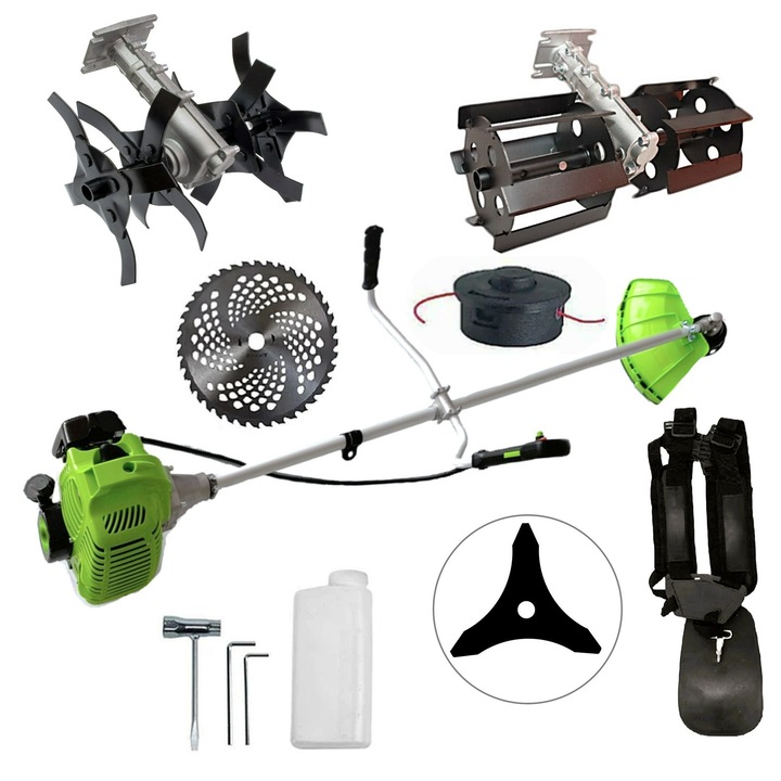 SET Motocoasa Verde DORELL® ALEGE - Model CraftTec Extra Power Ultra Pro X5600-7.6CP, + Cultivator-S, + Prasitoare