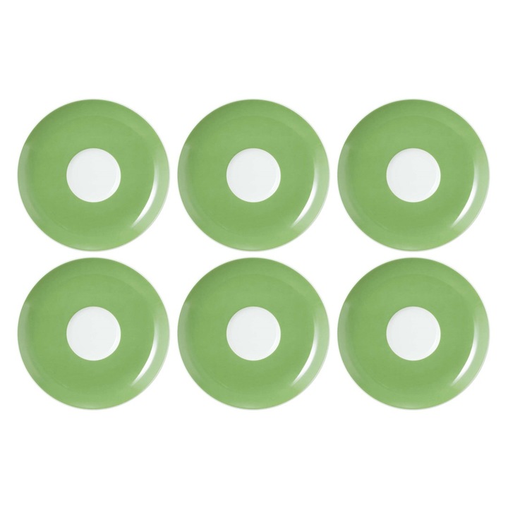 6 db LIBERTY zöld tányér, 16.5cm, porcelán