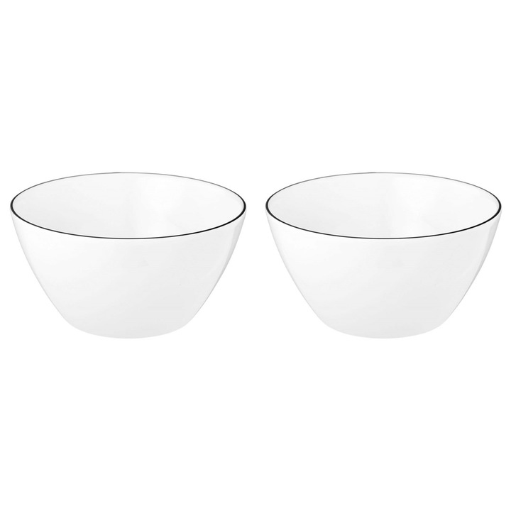 2 tál szett, LIDO, 15cm, fekete, porcelán