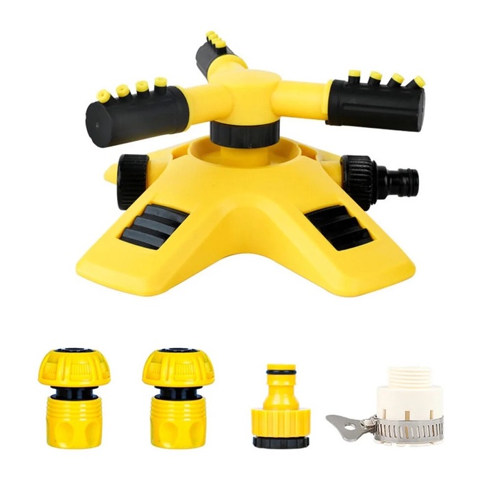 Aspresor rotativ, 360 grade, 20.5x18x9 cm, plastic, galben/negru, 10 m