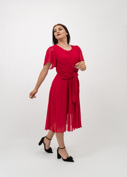 Червена елегантна рокля Elisabeta, Червен
