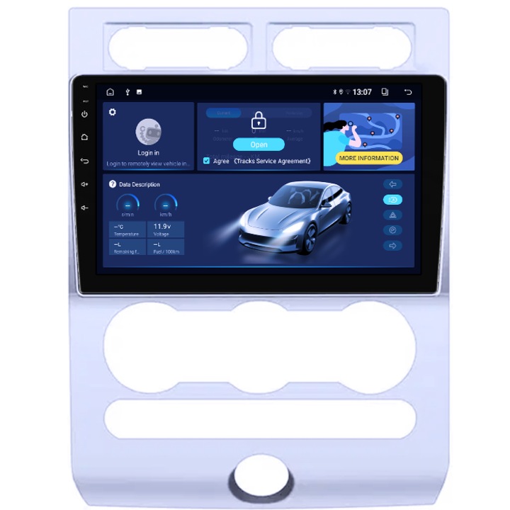 GPS Navigációs rendszer Ford Expedition 2007-2017-hez, 4 GB RAM 64 GB ROM, négymagos, 9" QLED kijelző, Carplay, Android 14, Bluetooth, Play Áruház, AHD kamera támogatás