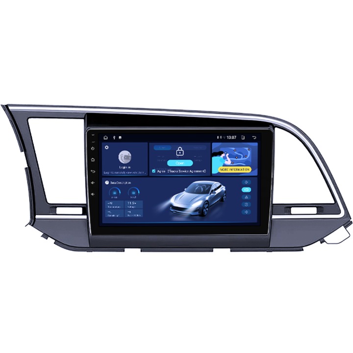 Navigatie dedicata Hyundai Elantra 2016-2020, 4GB RAM 64GB ROM, Quadcore, Android 14, Display QLED 1K 9", DSP, Carplay&Android Auto, Suport camere AHD