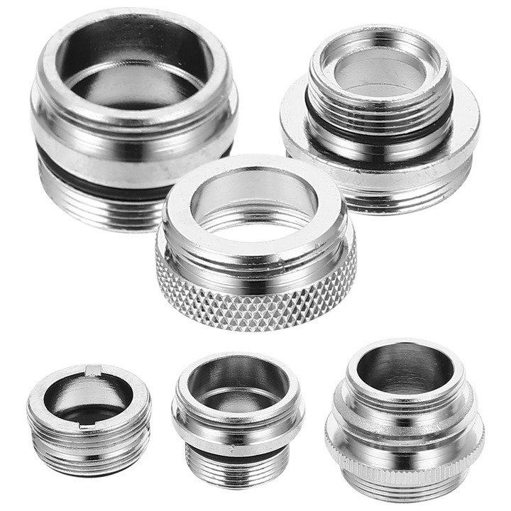 Adaptor furtun robinet, 6 bucati, multicolor, 3x3x2.1cm