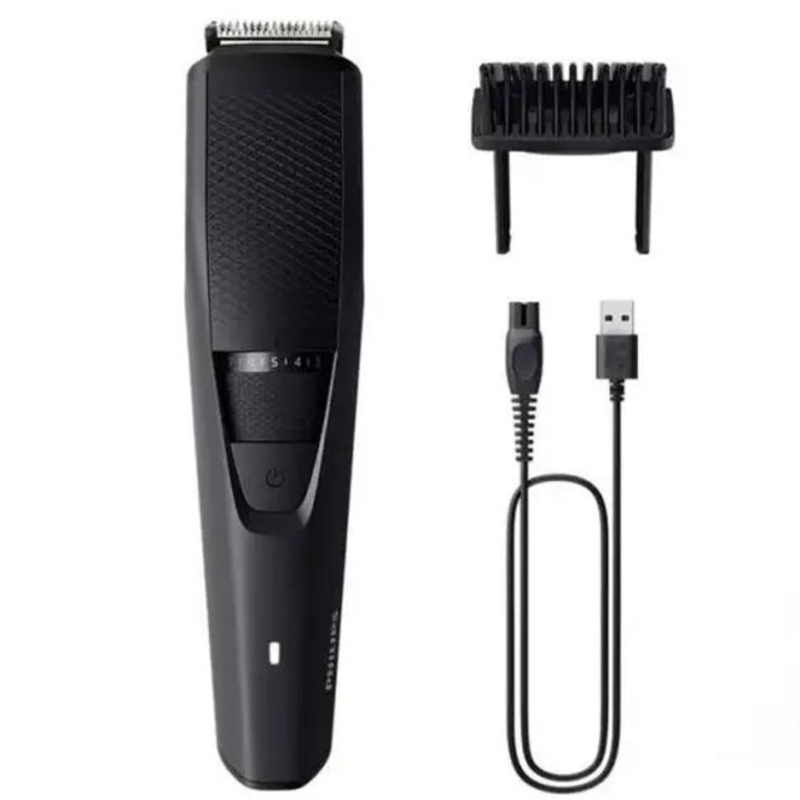 Aparat de tuns barba PHILIPS Seria 3000 BT3233/15, acumulator, autonomie 1h, Gri antracit