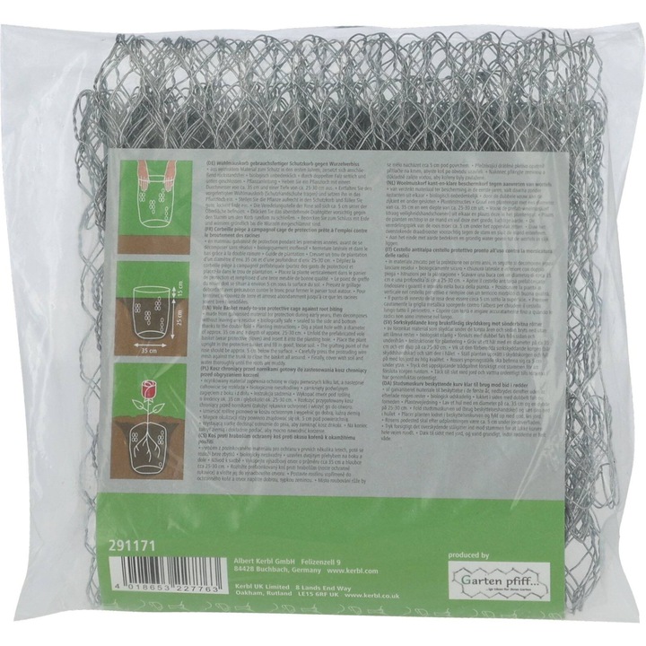 Cos plasa impotriva alunitelor si volbilor, galvanizat, 35 cm, Kerbl
