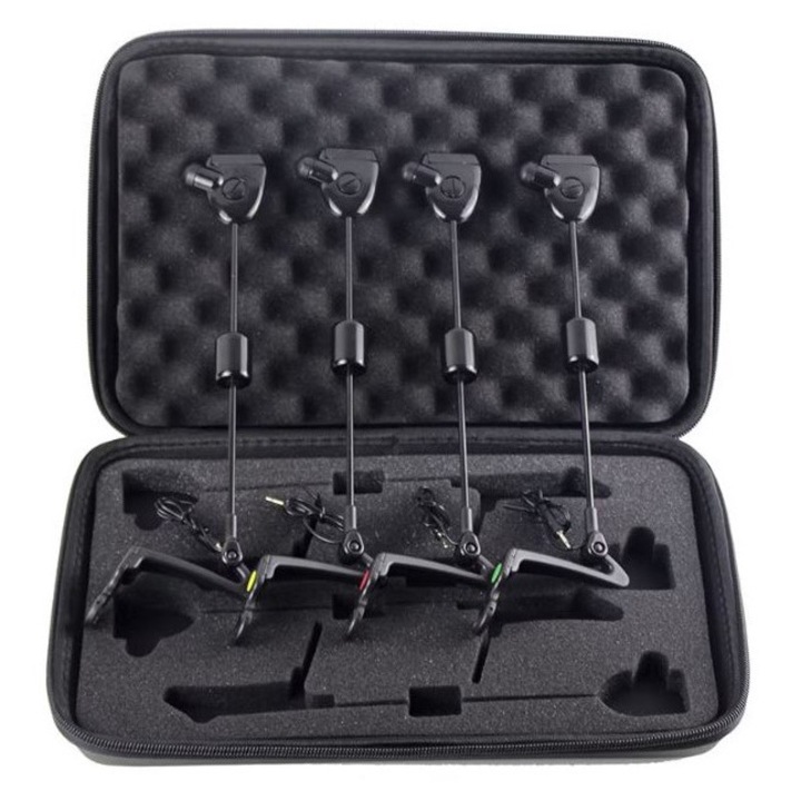 Set 4 Swingere Almarox Black, cu penar pentru transport, greutate reglabila, iluminare led in culori diferite, mufa jack