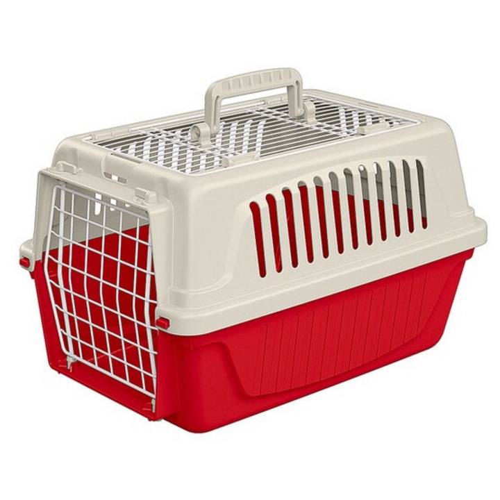 Transportator Ferplast Atlas 5 Open pentru animale mici, mix culori, 3 kg, deschidere de sus