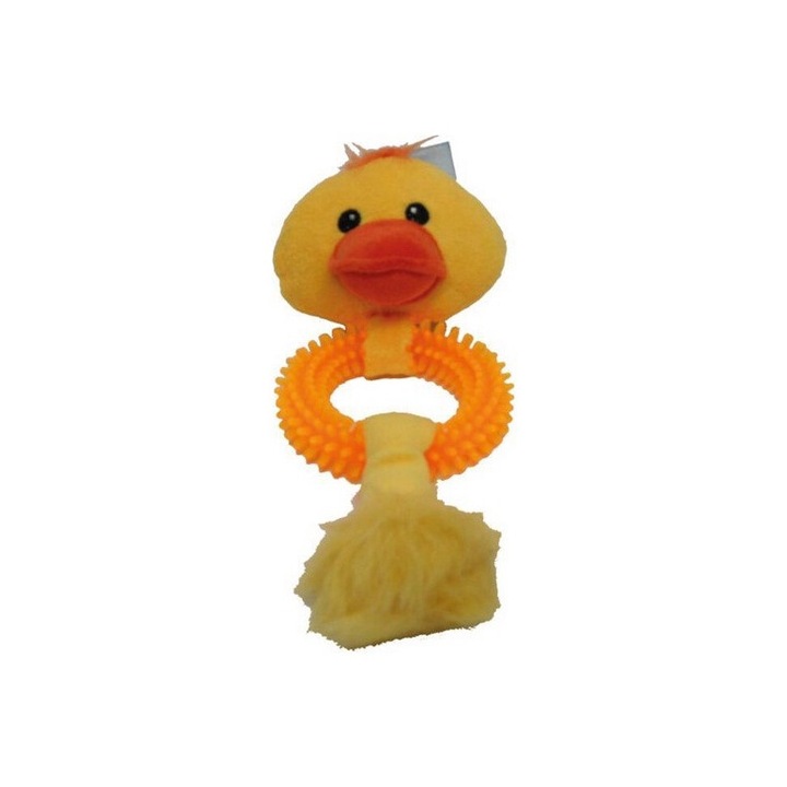 Kutyajáték, Yarro, kacsa gumigyűrűvel, 27cm, plusz