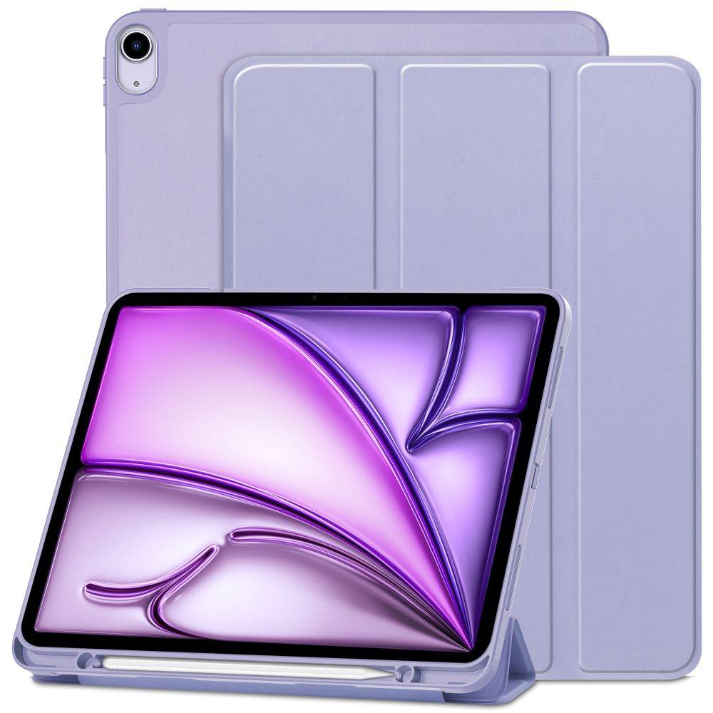 Husa pentru iPad Air 13 2026 / 2025 / 2024 M4, M3, M2 M4, M3, M2 Soft Shell tip stand functie sleep / wake-up si slot pentru stylus protectie 360 - lavanda