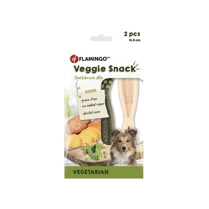 Keksz kutyáknak, Flamingó, Vega, 2 db-os készlet, 14,5cm, tarka