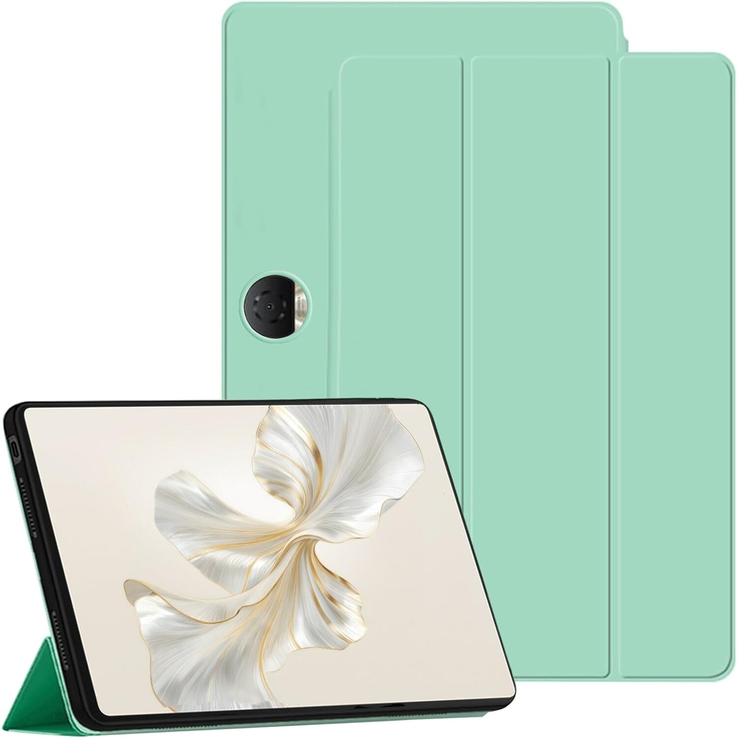 Husa Ultra Slim pentru Honor Pad 9 / 9 Pro / V8 Pro, 12.1", Silicon TPU, Smart Cover - Verde Menta