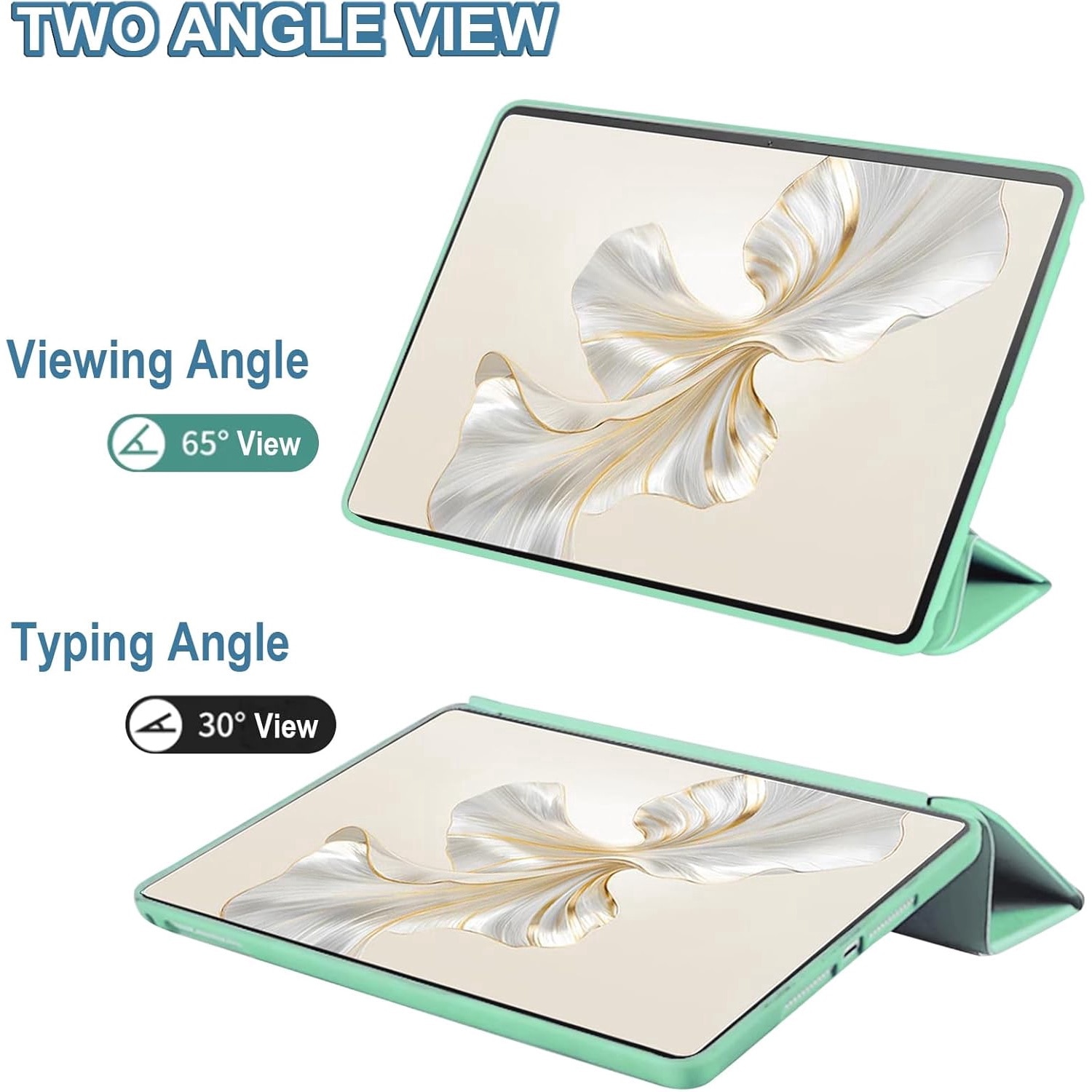 Husa Ultra Slim pentru Honor Pad 9 / 9 Pro / V8 Pro, 12.1", Silicon TPU, Smart Cover - Verde Menta