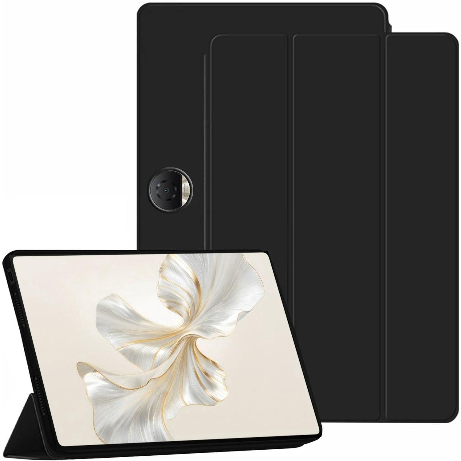 Husa Ultra Slim pentru Honor Pad 9 / 9 Pro / V8 Pro, 12.1", Silicon TPU, Smart Cover - Negru
