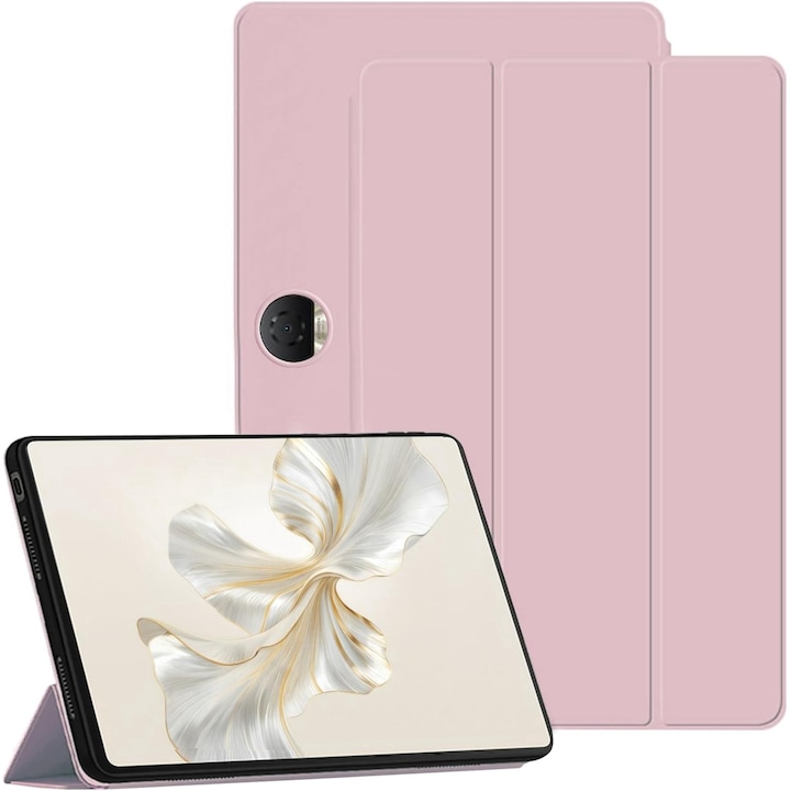 Husa Ultra Slim pentru Honor Pad 9 / 9 Pro / V8 Pro, 12.1", Silicon TPU, Smart Cover - Roz
