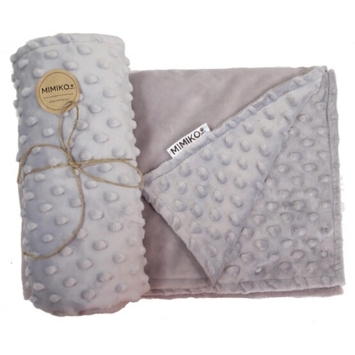 Állatágy MIMIKO Pets Kocyk Minky-Dot 70x50cm, puha, szürke