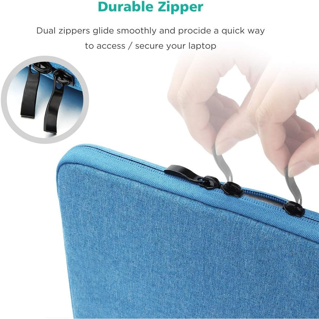 Husă universală pentru tabletă sau laptop 9-13 inch, Sigloo, albastră, 36x26x2.5cm