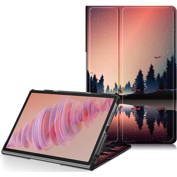 Husa pentru Lenovo Tab Plus (TB351FU) 11.5 inch 2024, Carcasa protectoare subtire cu suport si functie de trezire/dormire automata, Amurg
