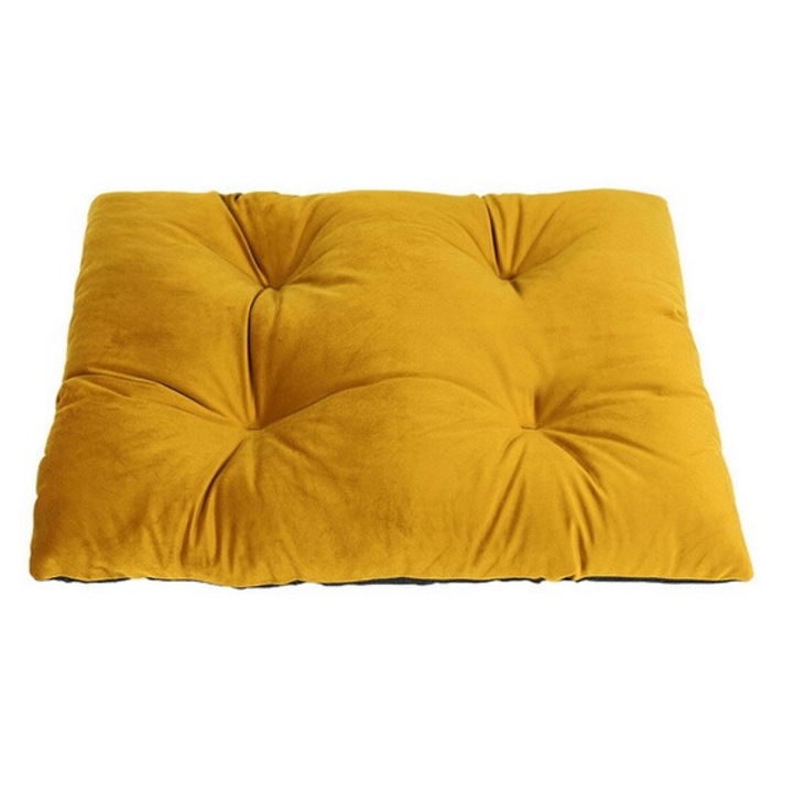 Párna MIMIKO Pets számára, Velvet modell, 50x70cm, csúszásmentes, mustár