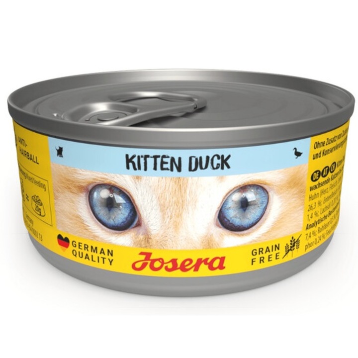 Hrana umeda pentru pisici, Josera, junior, cu rata, fara cereale, 85g