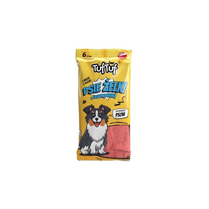 Biscuiti pentru caini Bult, TufTuf, set 6 bucati, carne de porc, textura moale