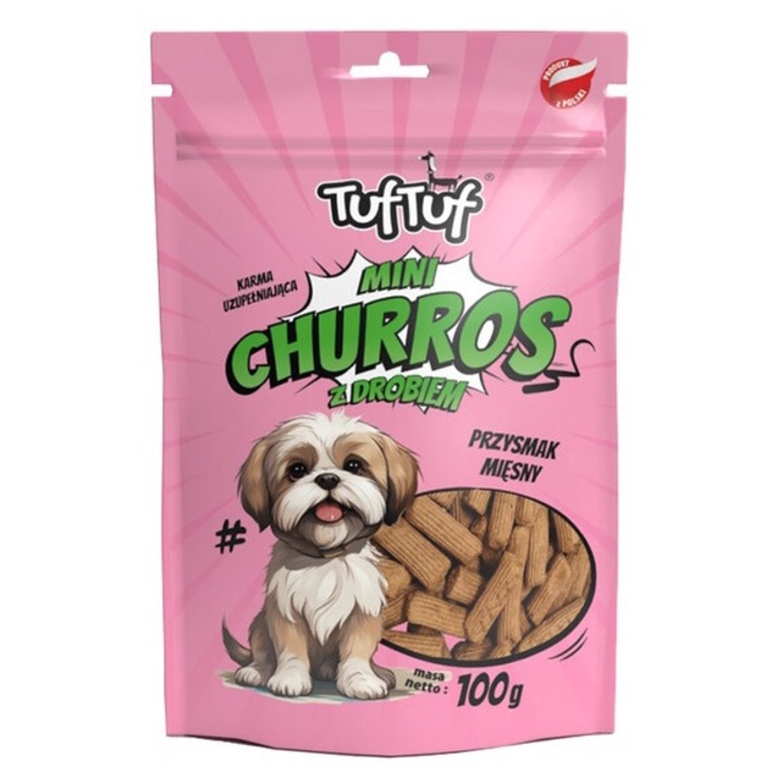 Biscuiti pentru caini, Bult, Mini Churros, cu pui, 100g