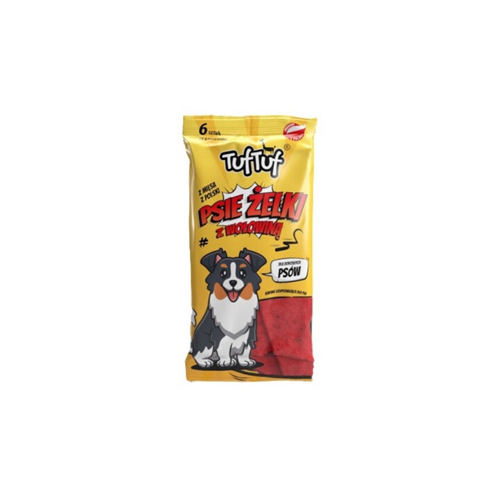 Biscuiti pentru caini Bult, TufTuf, set 6 bucati, carne de vita, textura moale