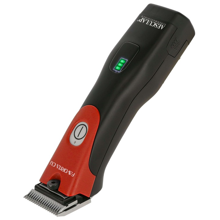 Kedvenc hajvágó, 1db akkumulátor, piros, 390g, LED töltőállomással