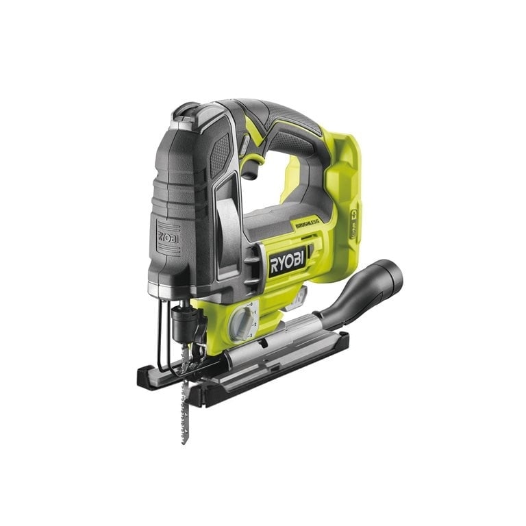 Fierastrau pendular pe acumulator Ryobi R18JS7-0, 18 V, 135 mm capacitate maxima taiere, 25 mm lungime cursa, 3500 curse/min, 4 moduri pendulare, 1 x panza lemn, tehnologia ONE+, fara acumulator/incarcator