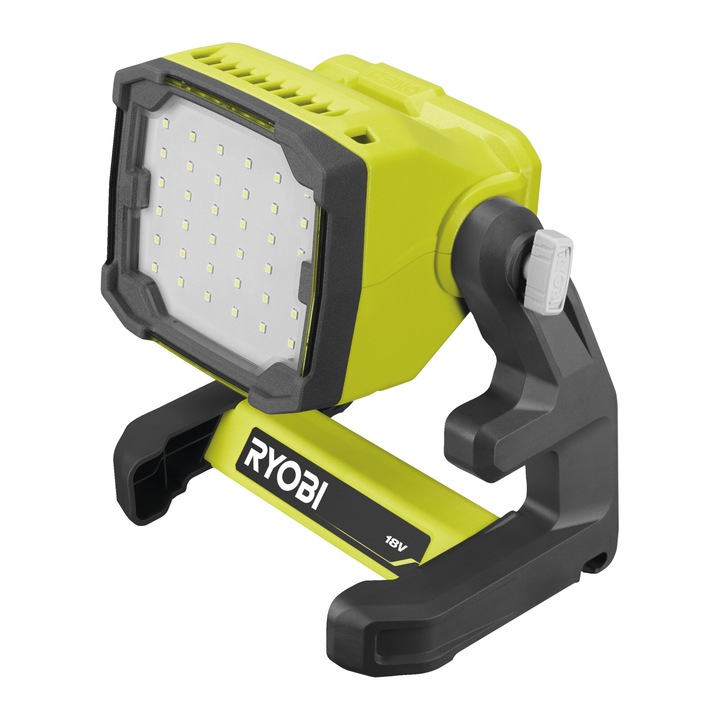 Proiector LED (lampa lucru) Ryobi RLFD18-0, 18 V, 500/1100/1800 lumeni, 48 Led-uri, tehnologia ONE+, fara acumulator/incarcator