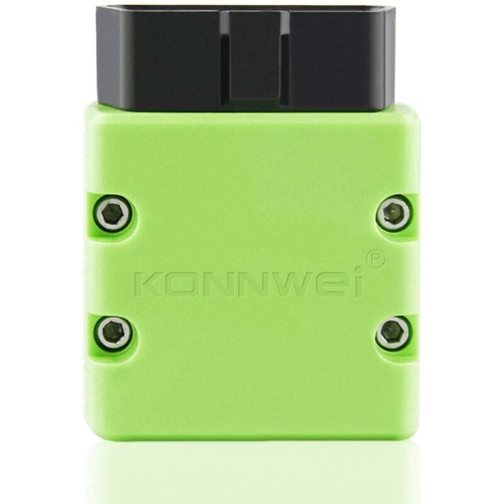 KW902 Mini BT 4.0 vezeték nélküli OBD-II autódiagnosztikai szkennelő műszer, autódetektor, teszter, szkenner IOS és Android rendszerekhez, zöld