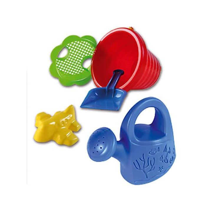 Set jucarii nisip cu galeata, D-Toys, 5 piese, Multicolor