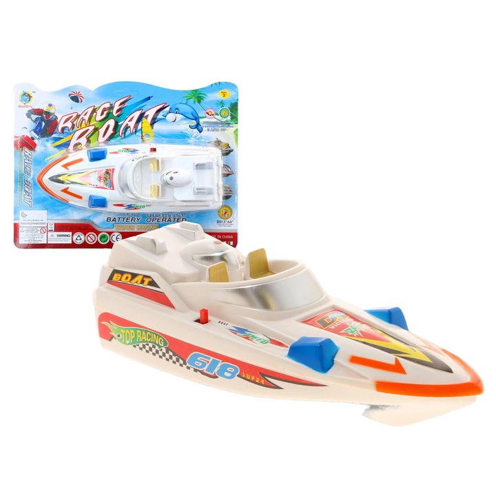 Barca cu telecomanda, GAZELO, motor cu baterie, 30x15cm