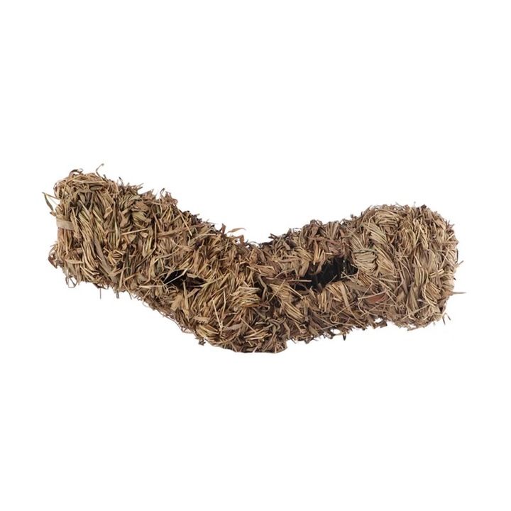 Tunel de joaca pentru hamster, galben deschis, 22x11x11cm, din paie, set 1 buc.