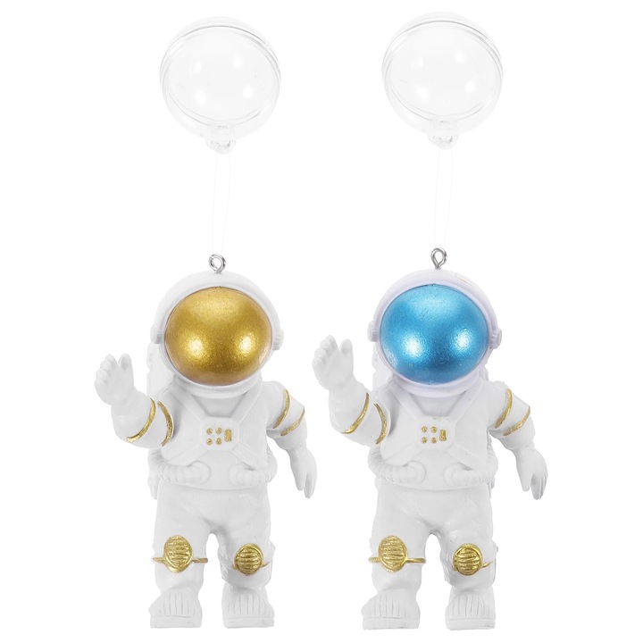 Figurine set astronaut pentru acvariu, 6x4x8.5cm, PVC, multicolor